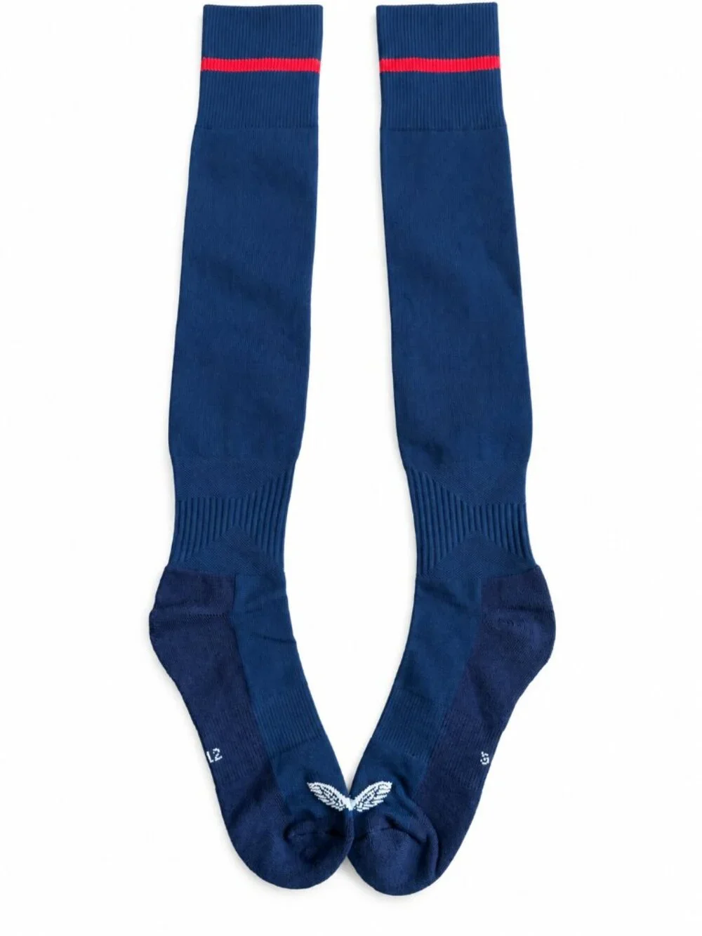 Castore Navy Blue Red Stripe Knee High Athletic Training Socks 9-12